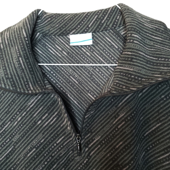 COLUMBIA Fleece Top 1/4 zip gray 16 18 XLARGE long sleeve - Picture 4 of 9